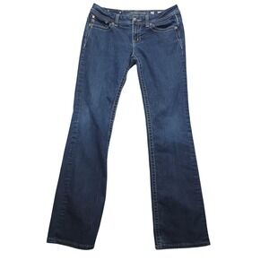Miss Me Easy Boot Jeans Womens 30 Blue Dark Wash Low Rise Bootcut Stretch Denim